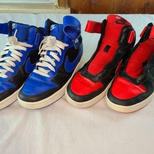 Lot of 2 NIKE Court Borough Mid 2 Size 6y and 6.5y